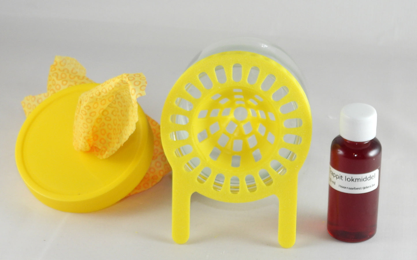 Combo selectieve lokval en lokpot voor locatiebepaling voor aziatische hoornaar.