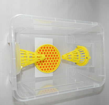 Selectieve lokval : 5 Liter box met 2x 60mm conus, veilige lokpot en trappit.