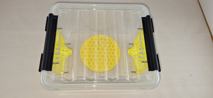 Selectieve lokval : 2 Liter box met 2x 76mm conus, veilige lokpot en trappit.