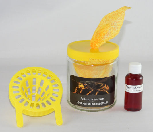 Combo selectieve lokval en lokpot voor locatiebepaling voor aziatische hoornaar.