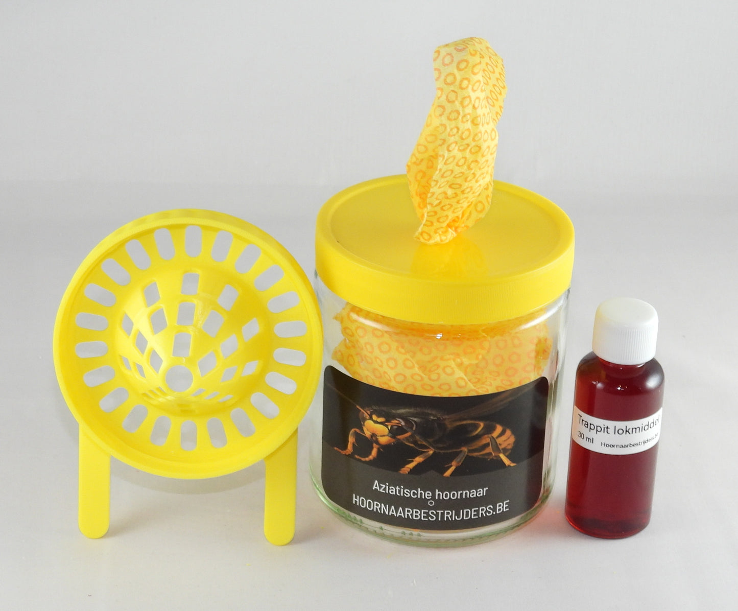 Combo selectieve lokval en lokpot voor locatiebepaling voor aziatische hoornaar.