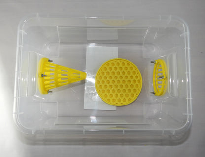 Selectieve lokval : 5 Liter box met 1x 60mm conus, 1x uitgang veilige lokpot en trappit.